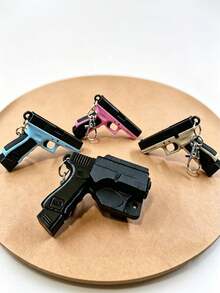 Detachable Mini Stylish Gun Model Keychain. It's Perfect For Outdoor Activities And Also A Versatile Accessory For Backpacks, Cars, And Other Items. This Creative And Novel Pendant Makes A Great Holiday/Birthday Gift. - Multicolor - View 9