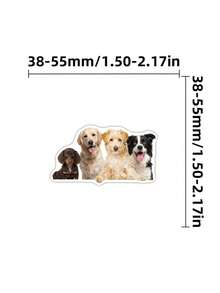 50/100Pcs Aesthetic Meme Dog Stickers, Realistic Multi Breed Funny Puppy Accessory Outfit Decals For Bullet Journal, Gift Wrap & Scrapbook Embellishment, Back To School - A - View 7