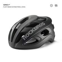 ROCKBROS 1pc Lightweight Cycling Helmet, Breathable & Ventilated, With Deodorizing & Antibacterial Liner, Wear-Resistant Edge Protection, Adjustable Size 58–62cm, Suitable For Road Cycling, Mountain Biking And Daily Commuting - Multicolor - View 16