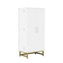 Kitchen Furniture, Storage Cabinets, Sideboards, Suitable For Small Dining Room Or Living Room Spaces, With Adjustable Shelves, White And Gold - View 12