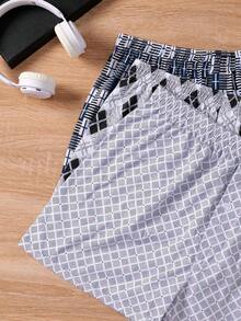 3pcs Casual Sports Soft Knit Fabric Mid-Waist Men's Boxer Briefs - Multicolor - View 11