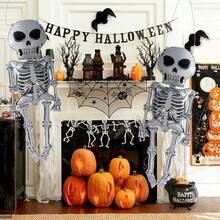 Extra Large Skeleton Balloon White Bone Frame Pattern Skeleton Balloon Day Of The Dead Halloween Decoration Balloon - Multicolor - View 3