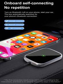 Adaptador CarPlay con cable a inalámbrico, convertidor inalámbrico Android Auto y Apple CarPlay, receptor de conexión USB para automóvil plug-and-play, compatible con vehículos con CarPlay con cable de fábrica - A - Ver 4