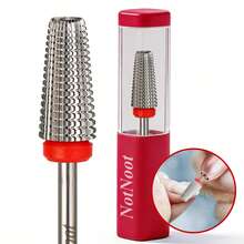 NotNoot 3/32" Carbide Nail Drill Bit - 5 In 1 Cuticle Drill Bits For Nails, Gel Remover Drills Bit, Professional Nails File Bits For Old Skin And Nails, Manicure Pedicure Gel Polishing, Right Hand Use - Silver - View 10