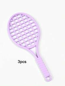 3pcs Alloy Enamel Tennis & Badminton Racket Charms, Sports Pendant DIY Jewelry Making Supplies For Handmade Keychain Bag Ornament Accessories - 3 Tennis Racket Keychains - View 11