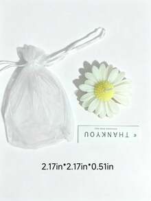 10pcs Chamomile Scented Candles, Handmade Smokeless Soy Wax, With Thank You Labels And Gauze Bags, Elegant And Exquisite, Suitable For Wedding/Birthday/Gift/Party/Mother's Day/Banquet, Perfect Home Decor - 10Pcs - View 4