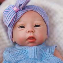 17" Estella Reborn Baby Girl Doll, Full Body Solid Soft Elastic Silicone, Hand Painted Visible Veins, Realistic And Anatomically Correct, Ideal Christmas And Holiday Gift - Reborn Doll - View 7