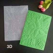 3D Embossing Folder Vintage Floral Forest Scene Embossing Template DIY Scrapbook Card Making Craft Supplies Scrapbook/Journal/Card Making Xmas Greeting Card Christmas Invitation Holiday Journal - 3D - View 2