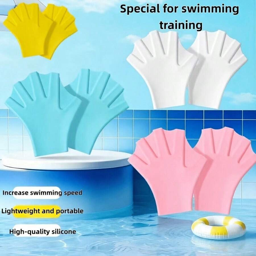 Swimming Fins, Adult And Children Universal Training Paddles, Enhance Swimming Experience, Portable And Easy To Store - Multicolor - View 1