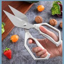 Kitchen Scissors, Multifunctional Stainless Steel Heavy Duty Shears For Cutting Chicken, Fish, Vegetables, Chicken Bones, BBQ Food, Large Head Scissors - Kitchen Shears - View 5