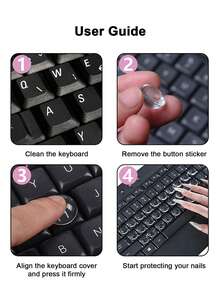 Transparent Hemispherical Silicone Height-Increasing Keyboard Stickers, Nail Art Dedicated Nail Protection Round Bead Keycaps Anti-Slip Pads - View 5