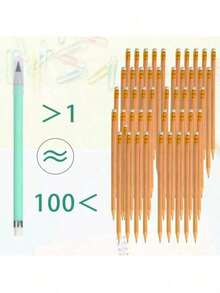 6支無限鉛筆，免削尖永恆鉛筆，無墨水可愛無限筆，美術用品學校文具筆尖橡皮擦，鉛筆，返校用品 - 多色 - 查看 4