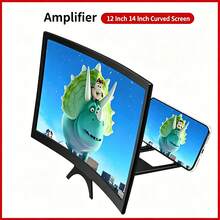 12-Inch/14-Inch L6 Curved Screen Mobile Phone Screen Magnifier, High-Definition Video Magnifier, Creative Desktop Stand, Wide Field Of View, High-Definition Projection, Low Radiation. - A - View 3