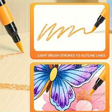 12pcs Random Color Glitter Gel Pens, Vibrant Watercolor Markers, Professional Art Markers, Suitable For Painting, DIY Crafts, Greeting Cards And Sketching - One Size Fits All - View 6