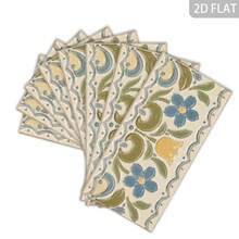 Adesivi per piastrelle floreali vintage 28*14cm autoadesivi impermeabili rimovibili decorazioni per pareti cucina e bagno - C - Visualizzare 6