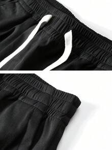 Men's Plus Size Summer Casual Fashion Cargo Pants, Outdoor Sports Couple Matching 3/4 Length Pants - Black - View 5