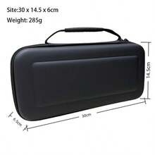 Tas Jinjing PU Hitam untuk Switch 2, Tas Penyimpanan Pelindung Portabel Ringan dengan Pegangan, Kantong Perjalanan Anti Gores dan Tahan Guncangan, Tas Penyimpanan Aksesori Gaming Ringan - View 3