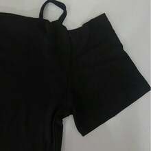 Women's Sexy Off-Shoulder Off-Shoulder Short Sleeve T-Shirt, Asymmetrical Design, Chic Unique Style, Fashionable Minimalist Casual Versatile Black Top For Summer - Black - View 7