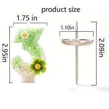 Green Daisy Floral Number Birthday Candle 1PC, Ins Fresh Style Smokeless Cake Topper Decor, For Baby 1st Birthday, Full Moon Party, Boy Girl Milestone, Wedding, Anniversary, Valentine's Day Dessert Table Supplies - View 7