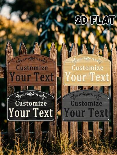 2D Plano - 1 Letrero de Metal Personalizable con Texto, Crea Tu Propio Letrero de Metal con Número de Casa - 28.98 Cm X 18.82 Cm, Perfecto para Diversas Decoraciones de Color, Adecuado para Jardín, Porche, Patio