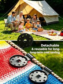 10/50/100pcs Black Upgraded Shade Net Clips With Rope Holes, Reusable Weather-Resistant Plastic Lock Clips, Suitable For Shade Nets, Greenhouses, Hail Nets, Camping Tarps And Outdoor Windproof Installation - Black - View 5
