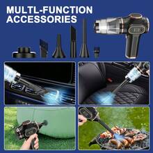 SOKANY Portable Wireless Car Vacuum Cleaner, Wet & Dry 2-In-1 Blower & Suction, 45,000 Rpm Powerful Suction, Type-C Fast Charging (1500mAh*2), Equipped With Multiple Accessories, Suitable For Various Scenarios, Essential Tool For Daily Cleaning - Cordless - View 7