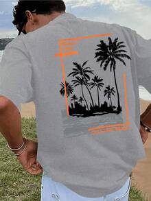 American Style  Men'S Fashion Casual Short-Sleeved T-Shirt Round-Neck Top - 黑色 - 查看 8