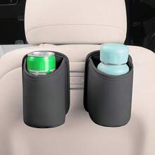 Car Cup Holder Storage Box Heart-Shaped Door Hanging - Multifunctional Beverage Holder Suitable For Rear Seats, Door Storage Rack Can Hold Water Bottles, Coffee Cups, Snacks, Mobile Phones, Small Items - Space Saving Automotive Accessories - A - View 3