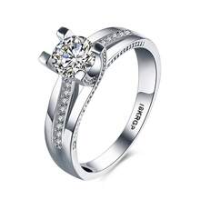 Cincin Wanita Perak Sterling 925 Desain Bulat Bundar dengan Zirkonia AAA, Perhiasan Fashion untuk Pesta, Ulang Tahun, Jamuan dan Pernikahan - Perak - View 5