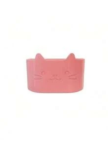 1pc Cute 3D Cat Shaped Multi-Compartment Plastic Toiletries Storage Box, Waterproof Wear-Resistant Non-Slip Base Design, Home Bathroom Toothpaste Toothbrush Skincare Desktop Organizer Shelf For Moms - Multicolor - View 9