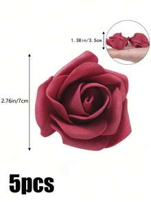 30/50pcs Burgundy Artificial Roses, Foam Fake Flowers, Used For Decoration, Suitable For Outdoor Wedding Decor, Room Decor, Home Decor, Birthday Gift, Bouquet Centerpiece, Holiday Gift - Burgundy - View 9