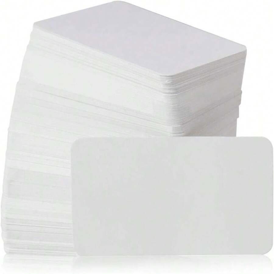 100pcs/50pcs/10pcs Premium White Blank Business Cards 3.5x2.2 Inch Small Blank White Cardstock Memo Cards Kraft Paper Business Cards - View 1