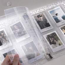 Transparent Crystal Ripple Photo Album, A5 Loose-Leaf 4-Slot 3-Inch Card Collection Notebook, Suitable For Card Collection, Idol Photo Cards, Calendar Making, Photo Album Making,Card Holder - One Size Fits All - View 5