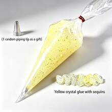 Glitter Sequin Crystal Glue, DIY Decorative Glue, DIY Cream Glue, Equipped With Dedicated Glue Nozzle, Suitable For Phone Cases, Handmade Decorations - Multicolor - View 5