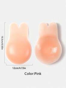 vfvQueen 1 Pair Large Silicone Nipple Covers, Rabbit Ear Shape Self-Adhesive Nipple Covers, Strapless Invisible Silicone Nipple Covers, Soft And Skin-Friendly, Suitable For Strapless Bras, Adhesive Silicone Nipple Covers With Lifting Function - Multicolor - View 11