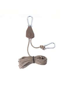 1pc Outdoor Canopy Tent Pulley Adjuster With Built-In Rope Lift Pulley, Camping Support Windproof Rope Tightening Accessory - Multicolor - View 5
