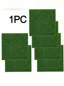 1/2/5pcs Mini Artificial Grass Lawn | Rectangular, Multi-Purpose Mini Garden Decor, Plastic Fairy Garden Carpet, Suitable For Dollhouse Decoration And Micro Landscape Arrangement, Bonsai Habitat And Outdoor Garden Decoration, Special Artificial Grass, Easy To Install, Can Be Used As Landscape Background - Multicolor - View 12