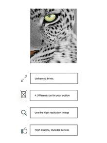 1 pieza Póster de arte de pared sin marco con ojo de leopardo en blanco y negro, póster de animal estético para decoración de apartamento, sala de estar, dormitorio, vuelta a la escuela, pósteres divertidos, artículos esenciales para dormitorio - ojos de leopardo - Ver 5