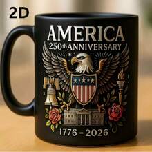 Mug for The 250Th Celebration of, 2D Design Print,11oz color ceramic mug - Negro - Ver 2