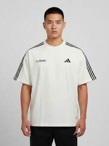 Adidas 男士 ST KN SS JSY 短袖針織無領T恤 TKX2823 - 米色 - 查看 1