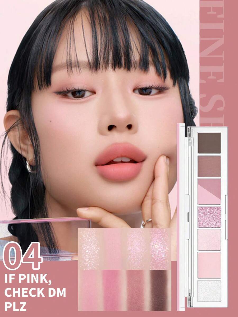 PERIPERA All Take Mood Palette #04 If Pink, Check Dm Plz 1 Slim Ruler Palette 6g,冷調柔霧紫灰色多重質地眼影盤,適合冷色調與橄欖色肌膚,日常旅行妝容與新手適用 - 04 冷調低飽和粉紅紫色 - 查看 1