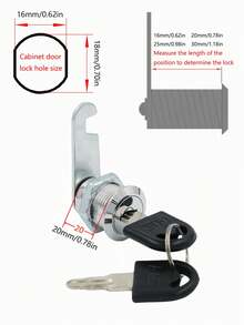 1 pieza Cilindro de cerradura de repuesto para archivador metálico, cerradura universal de lengüeta para archivador de empleados, cerradura de leva de alta con llave, diseño cilíndrico duradero adecuado para caja de herramientas, archivador, cajón de escritorio, cajón de archivos, incluye 3 placas de cerradura intercambiables y llaves para mayor - multicolor - Ver 11