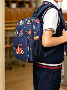 Mochila personalizada con nombre, mochila escolar con estampado de dinosaurio, mochila multifuncional ligera, letras personalizables, mochila para la escuela - Multicolor - Ver 4