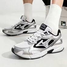 Mizuno 新款 SPEED 2K 緩震透氣網布多功能休閒跑步鞋 中性款 - 銀白色/黑色 - 查看 7