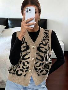 Freeform 春夏新款女式毛衣背心外套，白色、黑色、棕色、粉色可选，时尚简约商务休闲通勤优雅度假高端百搭修身可爱上衣，韩式度假风 - 彩色 - 查看 2