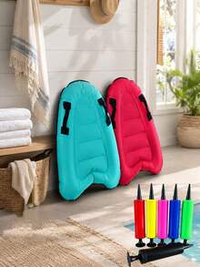 OBOVAY 1 pieza Tabla de surf inflable para piscina y playa, tabla de surf inflable flotante, tabla de patada flotante, tabla de surf inflable flotante para piscina. Tabla de simulación de juego acuático. Adecuada para disfrutar del surf acuático. Idea para regalo - multicolor - Ver 4