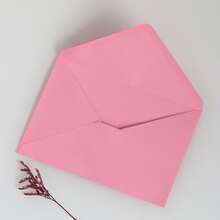 100pcs/50pcs/20pcs Kraft Paper Mini Envelopes Pink Kraft Paper Envelopes, Suitable For Gift Cards And Business Cards [10.5cm X 7cm] - Pink - View 4