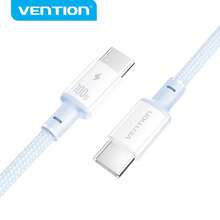 VENTION 1 pieza Cable de datos USB 2.0 C a C 5A, Modelo ABS PD100W, Color Morandi, Cable trenzado nano anti-suciedad, Chip E-Marker incorporado, Carga rápida sin sobrecalentamiento, Transferencia de datos 480Mbps, Compatible con cabezales de carga y productos con interfaz TypeC, 1m/1.5m/2m Adecuado para trabajo, estudio, ocio y otros escenarios de carga - Multicolor - Ver 24