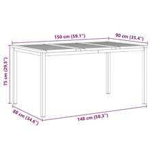Villeneuve Table de salle à manger / Table de repas 150x90x75 cm - A - Voir 8