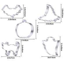 Halloween Cookie Cutter Set, 3/5/7pcs Stainless Steel Skull, Bat, Candy Corn, Pumpkin, Ghost Cookie Cutting Shapes. Suitable For Holiday Party Decoration, Perfect For Cutting Soft Candy, Cheese, Soft Fruit, Pancakes, Soap And Handmade Clay. Reusable. - View 14